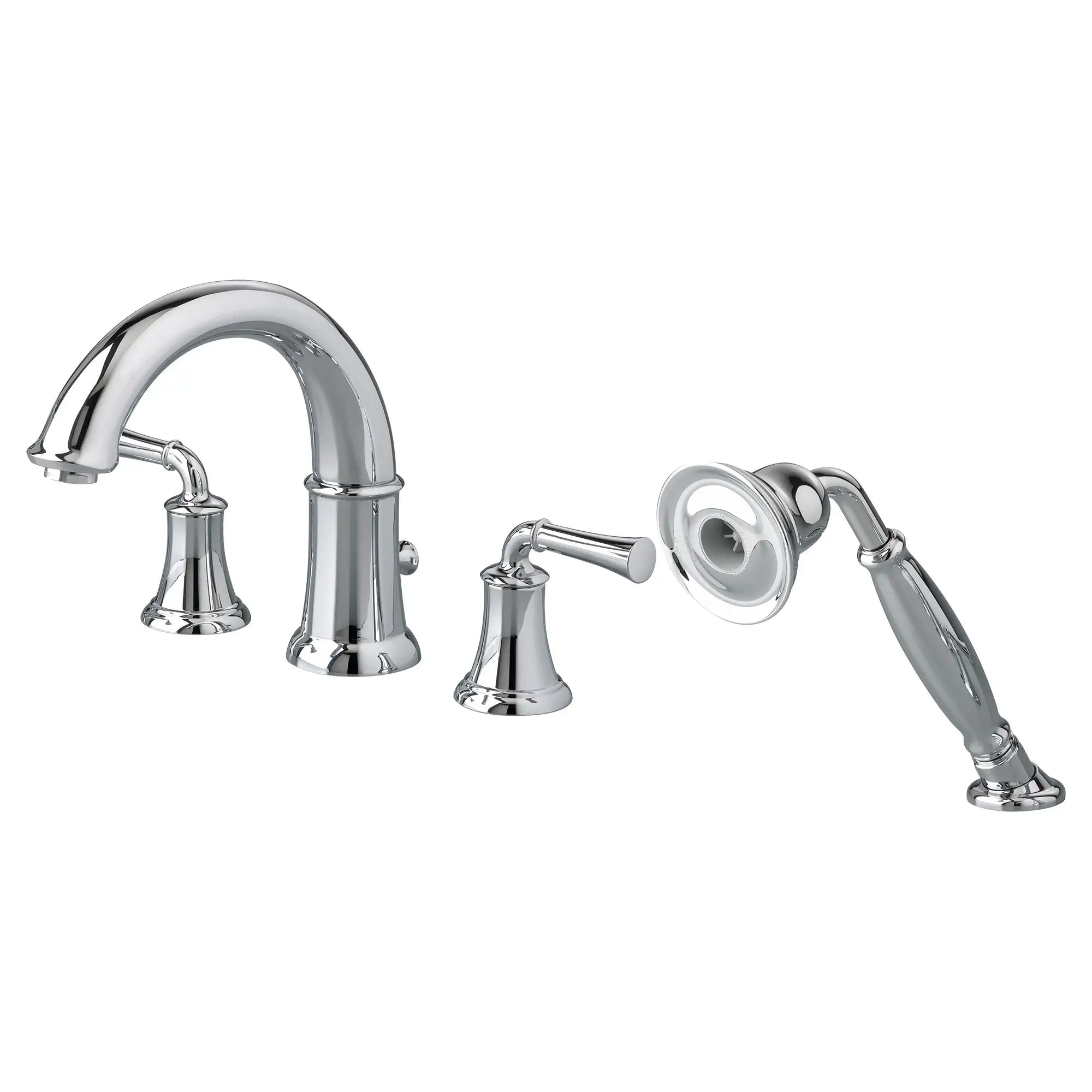 Portsmouth Bathtub Faucet with Personal Shower for Flash Rough-in Valve with Lever Handles — thumbnail 2
